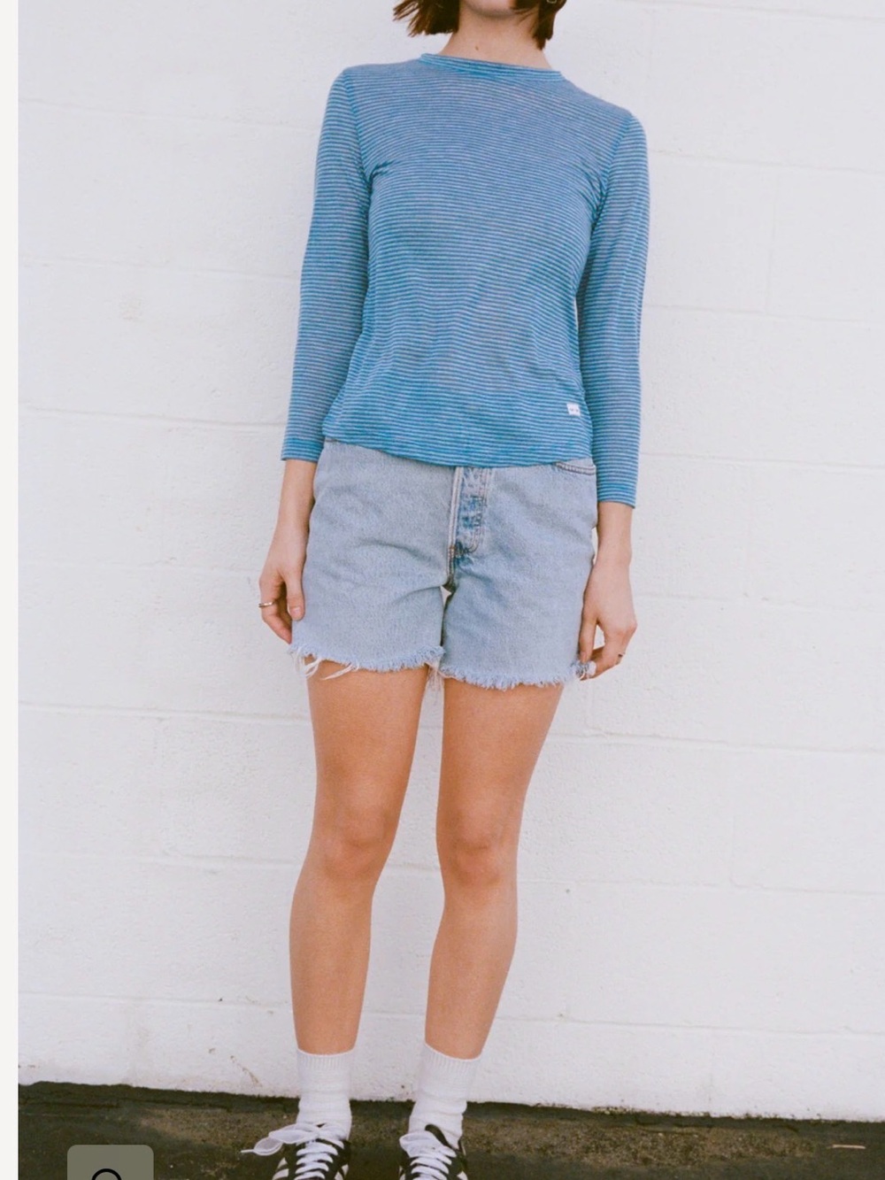Rat boi 3/4 length sleeve striped top